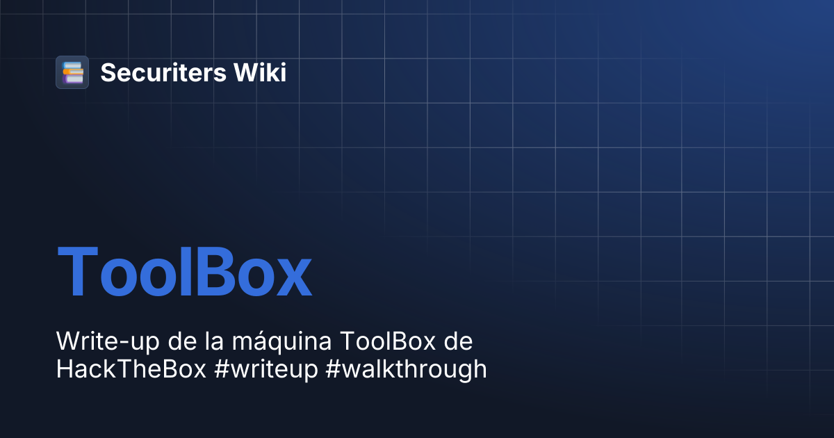 ToolBox | Securiters Wiki